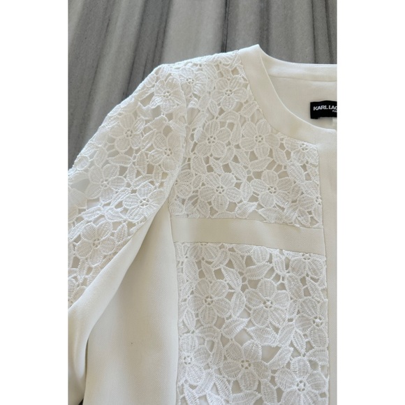 Karl Lagerfeld White Blazer/Jacket Size 4 NEW - Picture 3 of 7
